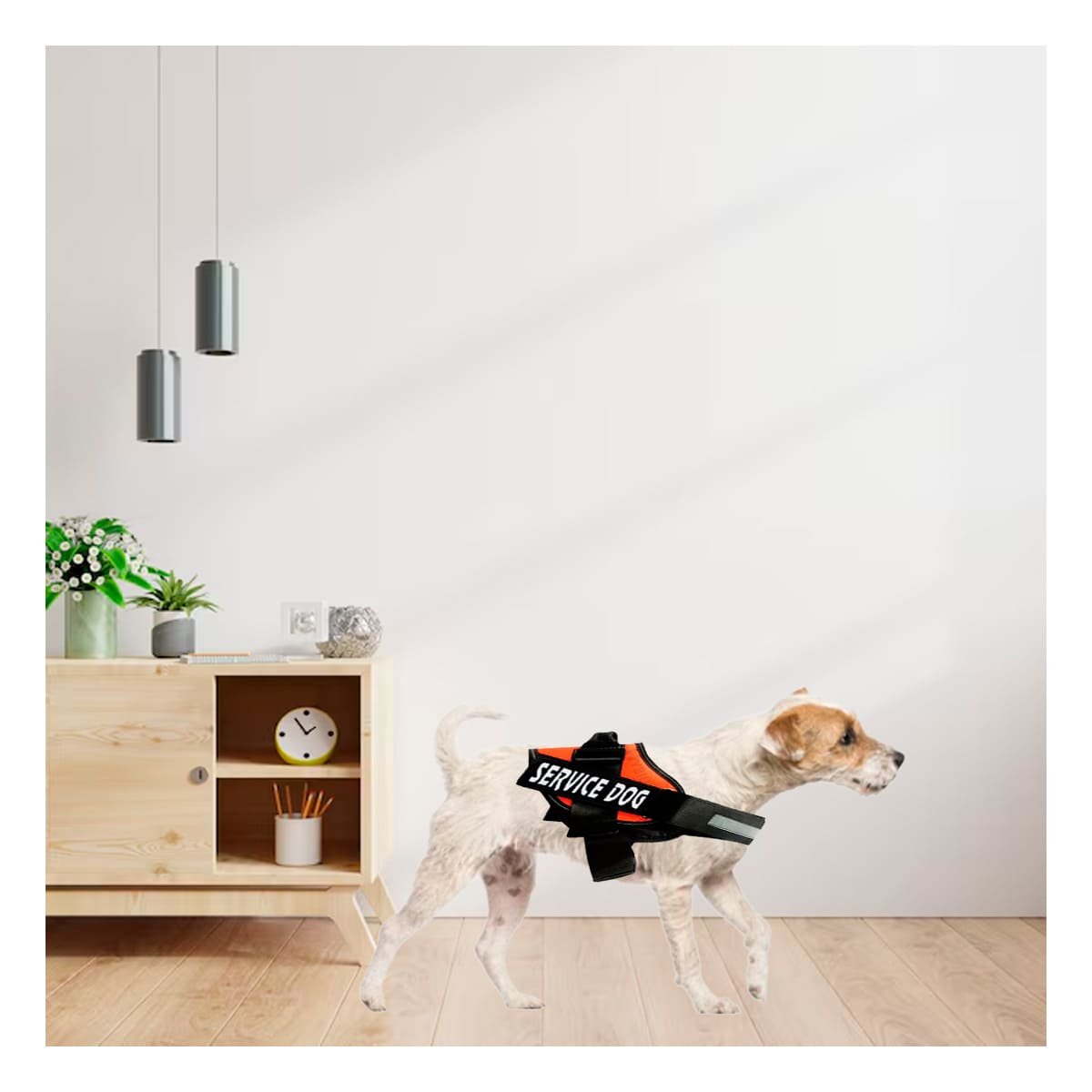 PACK6 ARNES DE PASEO SERVICE DOG TALLA S ANARANJADO MASCOTA URBANA Y+PAPEL REGALO - 2