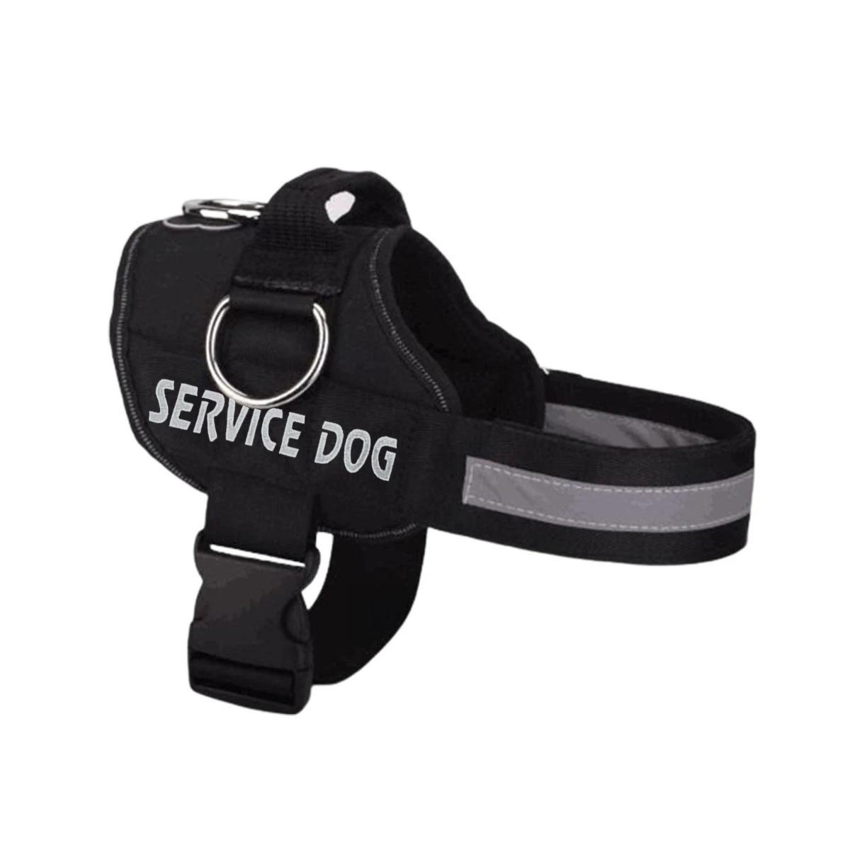 PACK2 PECHERA RESISTENTE SERVICE DOG TALLA XL NEGRO ENTRENAMIENTO Y+REGALO STICKER - 2