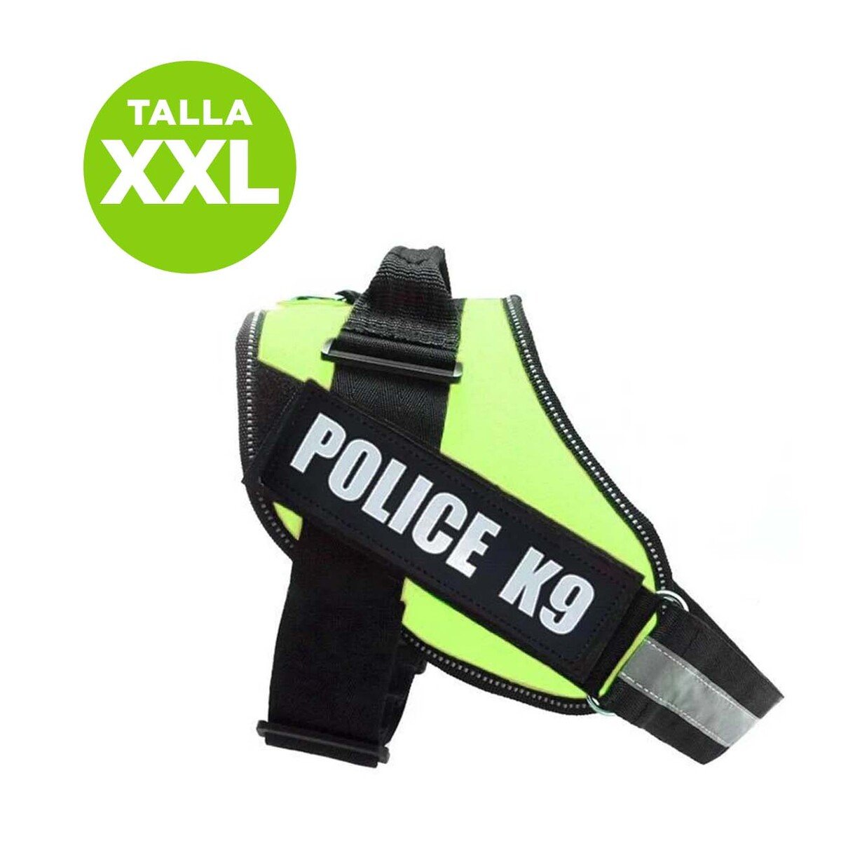 PACK4 CINTURON CANINO SERVICE DOG TALLA XXL VERDE SOPORTE SEGURO Y+REGALO STICKER - 4