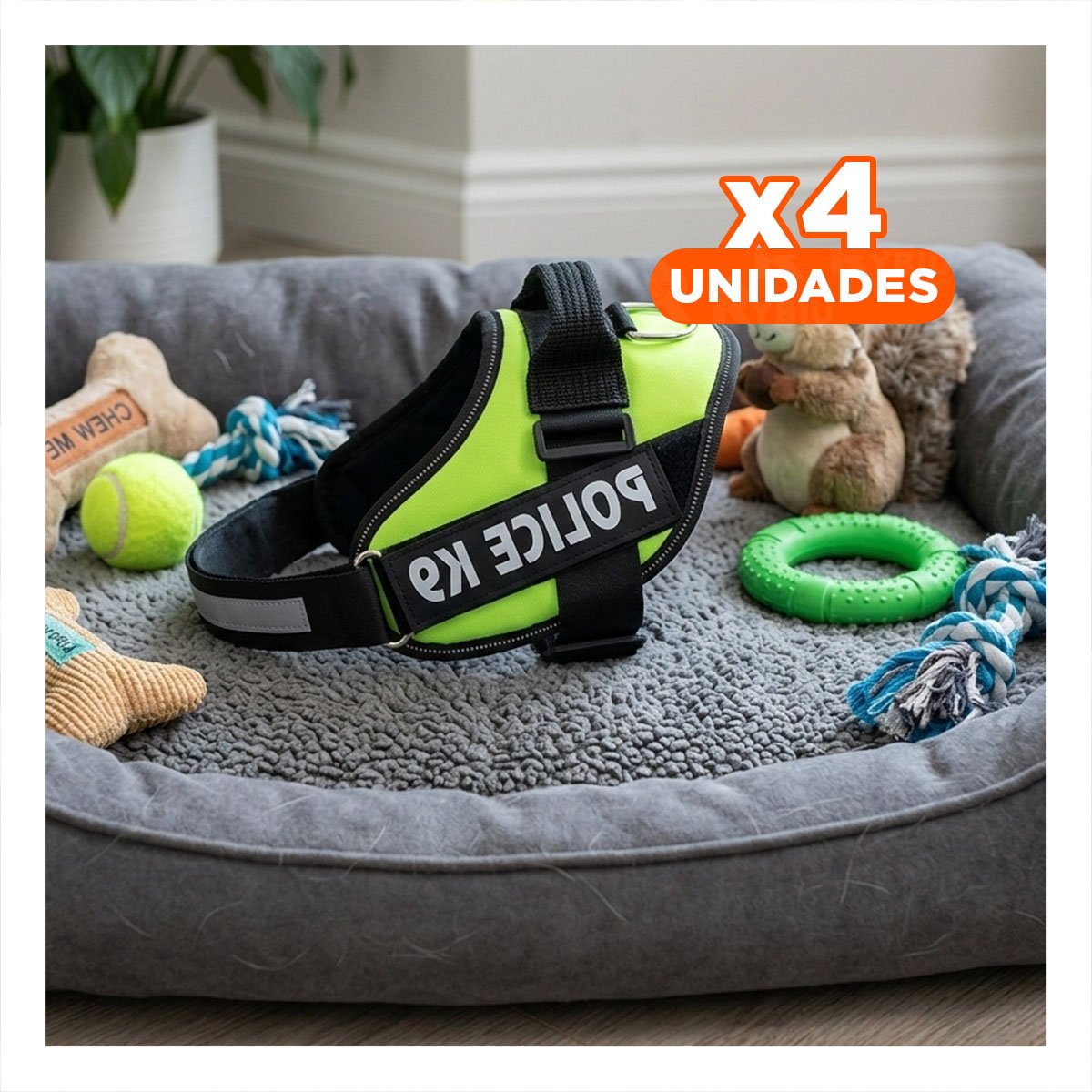 PACK4 ARNES COMODO SERVICE DOG TALLA XXL VERDE PASEOS LARGOS - 1