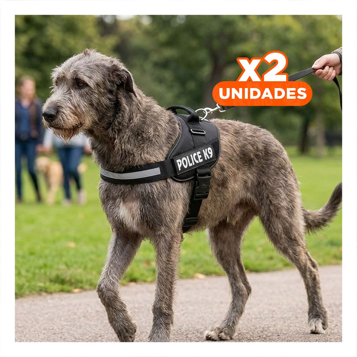 PACK2 PECHERA RESISTENTE SERVICE DOG TALLA XXL NEGRO ENTRENAMIENTO Y+REGALO STICKER - 1