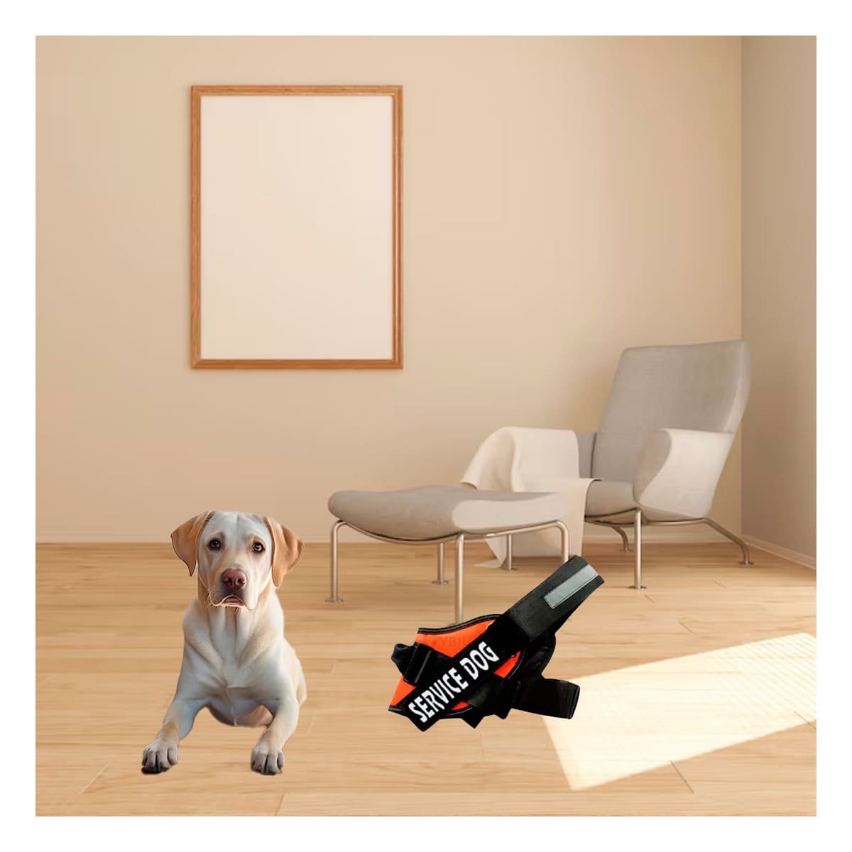PACK4 ARNES COMODO SERVICE DOG TALLA S ANARANJADO PASEOS LARGOS - 3