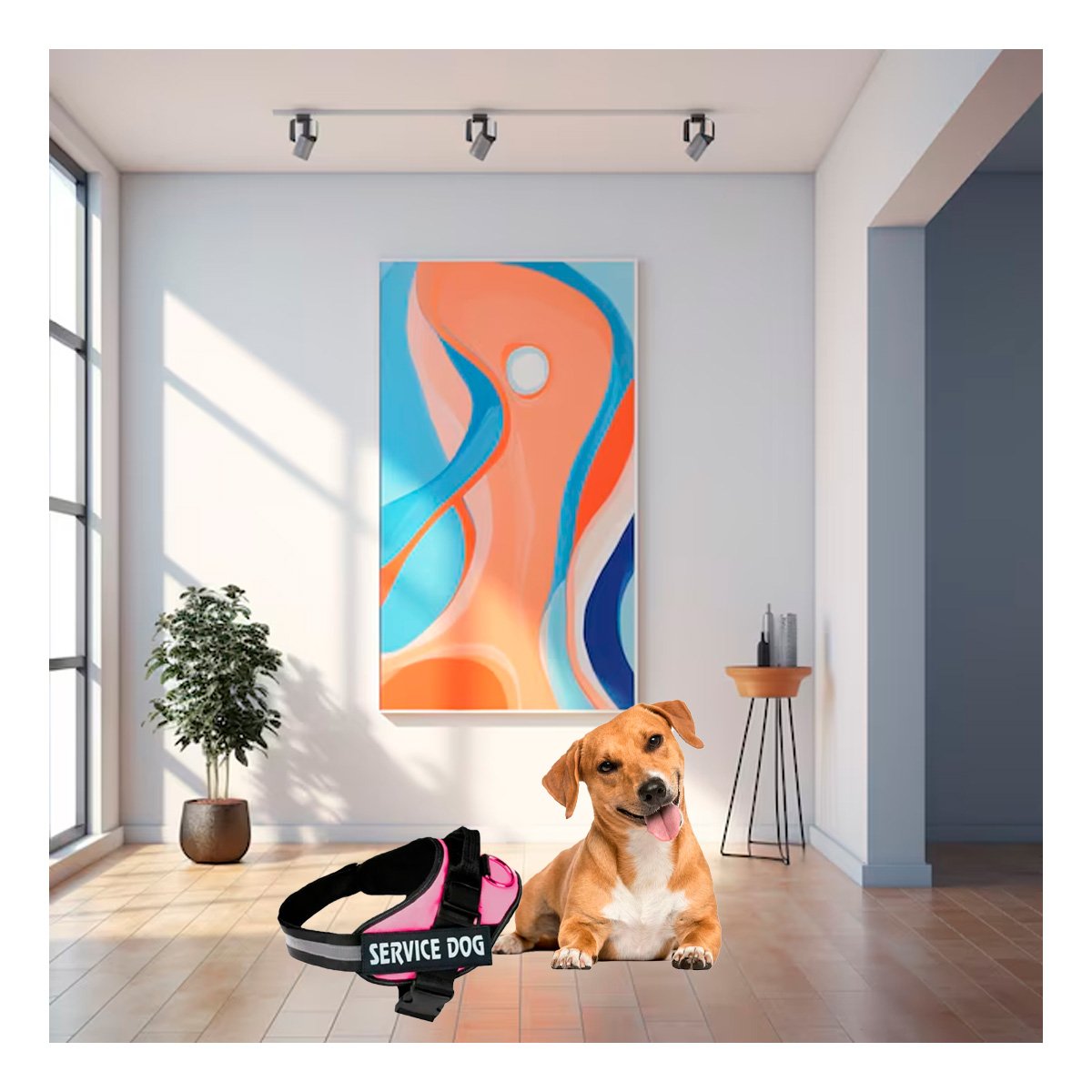 PACK4 ARNES COMODO SERVICE DOG TALLA S ROSADO PASEOS LARGOS - 5