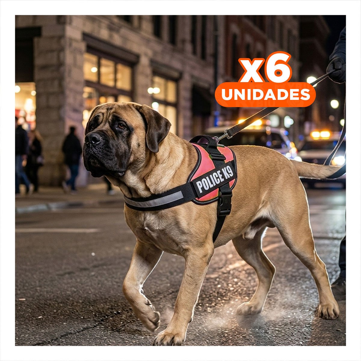 PACK6 ARNES COMODO SERVICE DOG TALLA XXL ROJO PASEOS LARGOS Y+REGALO STICKER - 1