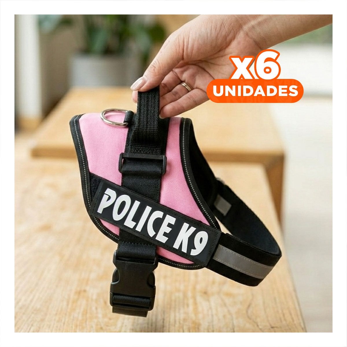PACK6 ARNES COMODO SERVICE DOG TALLA XXL ROSADO PASEOS LARGOS Y+REGALO STICKER - 1
