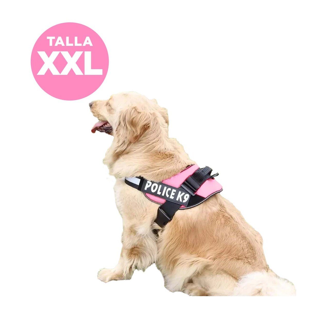 PACK2 ARNES CANINO SERVICE DOG TALLA XXL ROSADO PARA MASCOTA ACTIVA Y+PAPEL REGALO - 4
