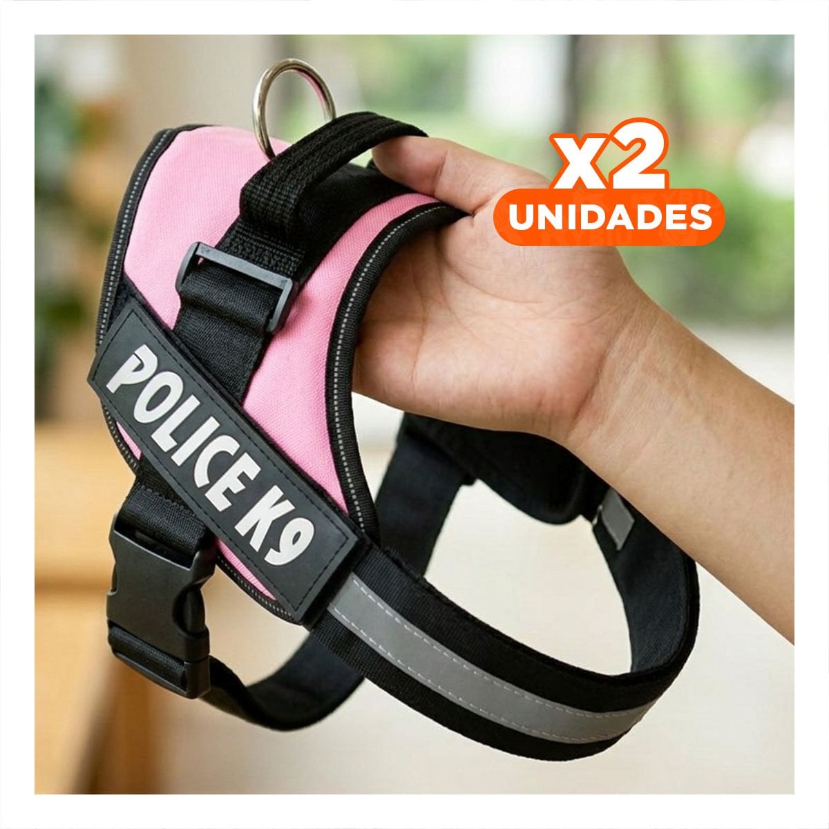 PACK2 EQUIPO DE SERVICIO SERVICE DOG TALLA XXL ROSADO AJUSTE FIRME Y+REGALO STICKER - 1