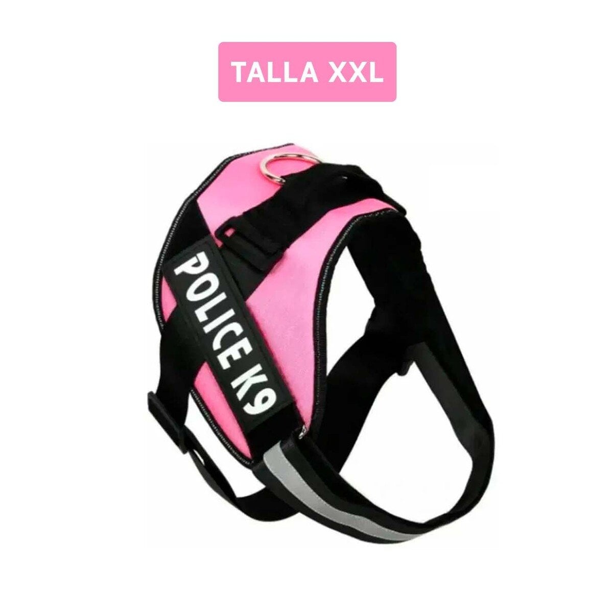 PACK2 EQUIPO DE SERVICIO SERVICE DOG TALLA XXL ROSADO AJUSTE FIRME Y+REGALO STICKER - 4