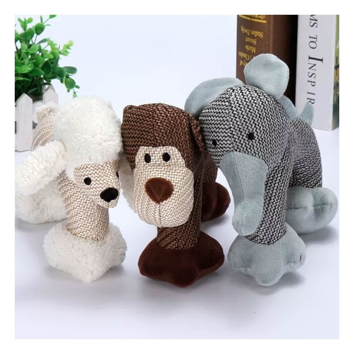 PACK2 JUGUETE ANIMADO CON SONIDO DE MONO MARRON PARA REGALO Y+PAPEL REGALO - 5