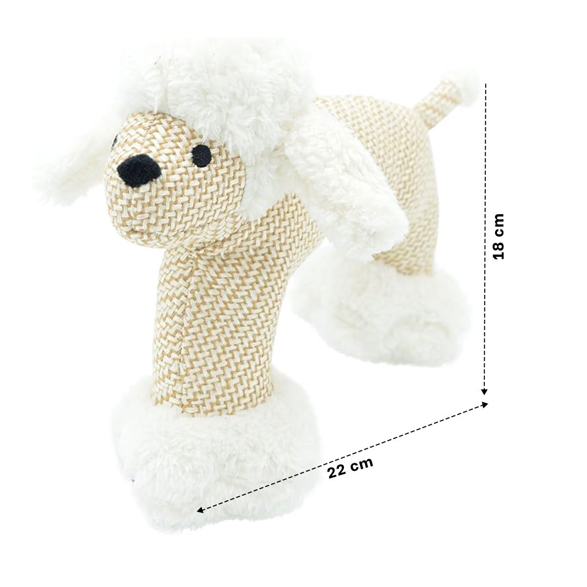PACK2 VERSION DE PELUCHE CON SONIDO DE PERRO BLANCO PARA DECORACION - 4