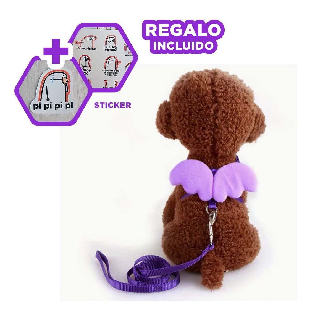 PACK2 ARNES TIPO PECHERA REGULABLE CON ALITAS PEQUENAS LILA - 5