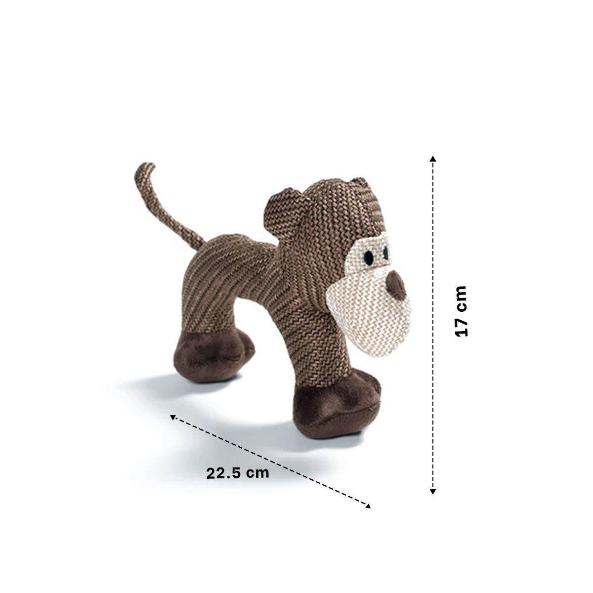 PACK12 MONO SONORO DE PELUCHE MARRON SUAVE PARA REGALO Y+PAPEL REGALO - 4