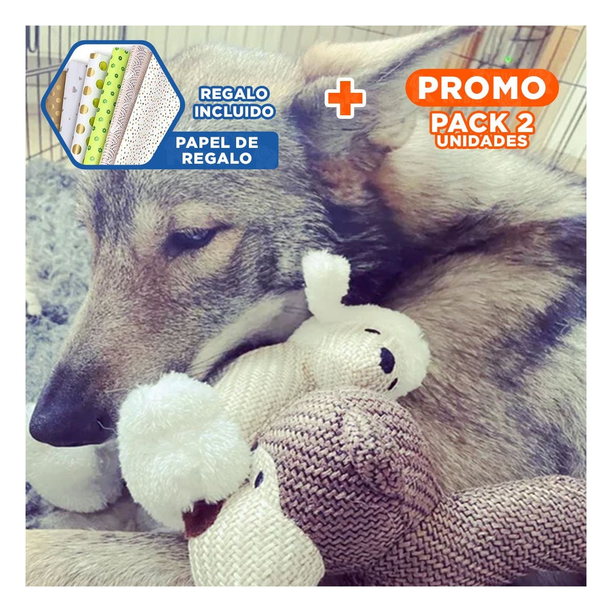 PACK2 PROPUESTA DE PELUCHE CON SONIDO DE PERRO BLANCO PARA HOGAR Y+REGALO STICKER - 1