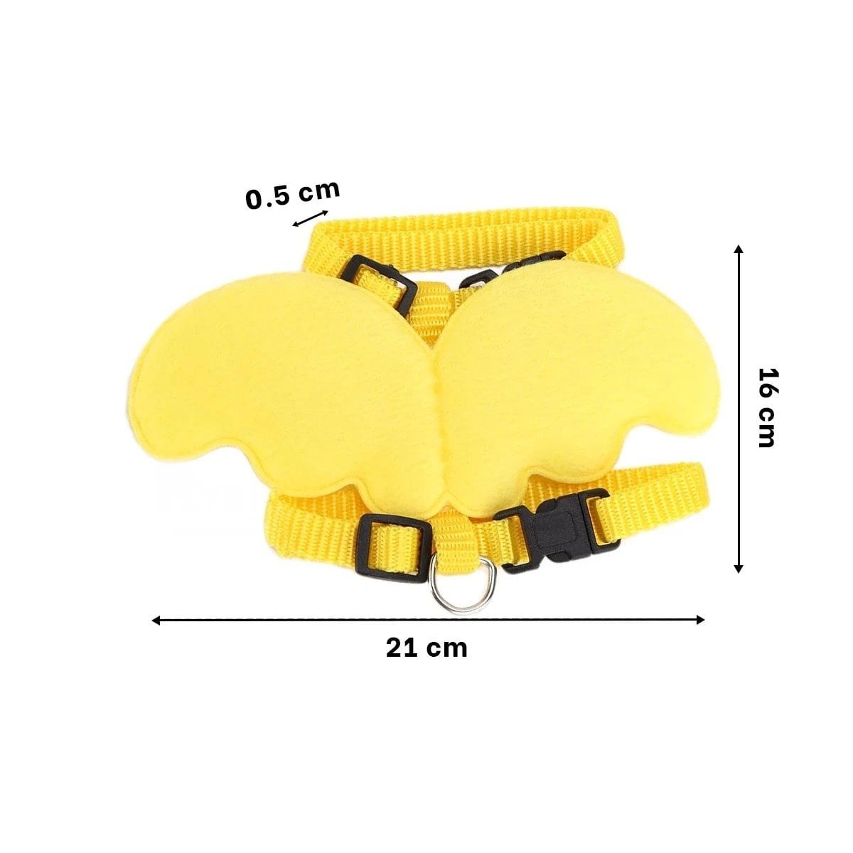 PACK2 PECHERA CON ALITAS PEQUENAS AMARILLO PET COMODA Y AJUSTABLE - 4