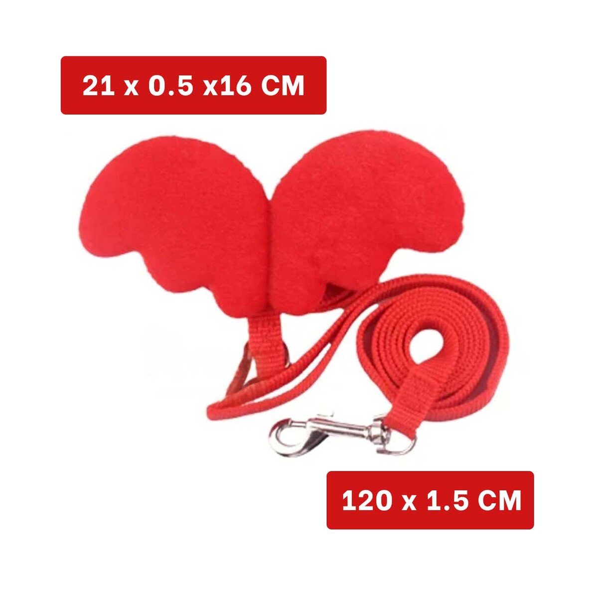 CHALECO CON ALITAS PEQUENAS ROJO PET REGULABLE PARA PASEOS Y+POST IT - 4