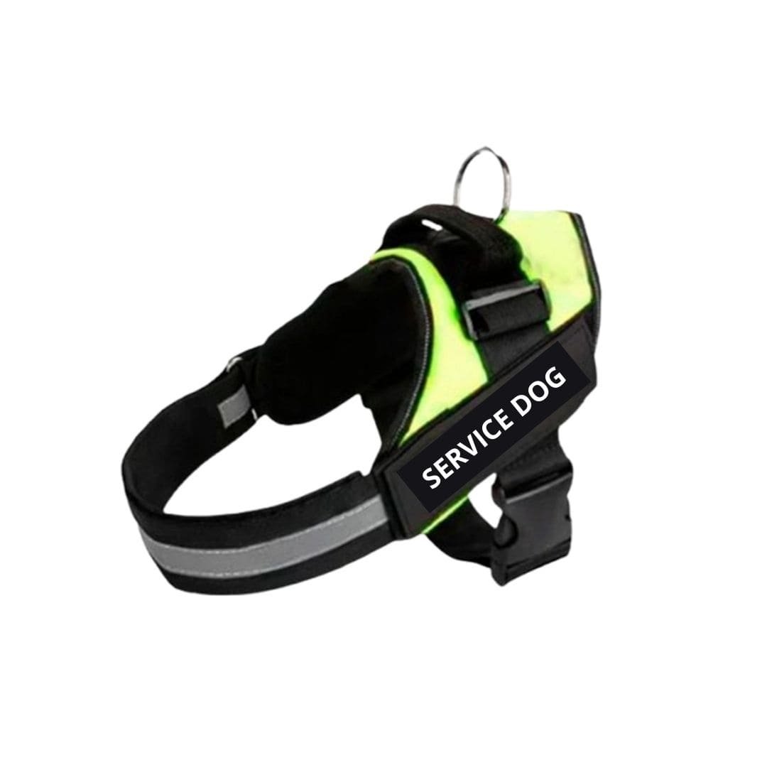 PACK6 ARNES PECHERA SERVICE DOG TALLA M VERDE AJUSTABLE Y+REGALO STICKER - 2