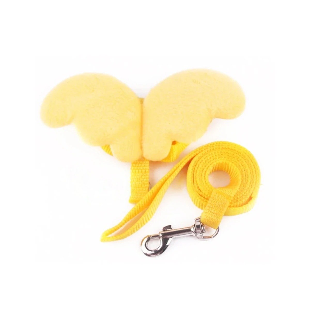 PACK4 CHALECO AJUSTABLE AMARILLO PET CON ALITAS PEQUENAS PARA PASEO Y+PAPEL REGALO - 3