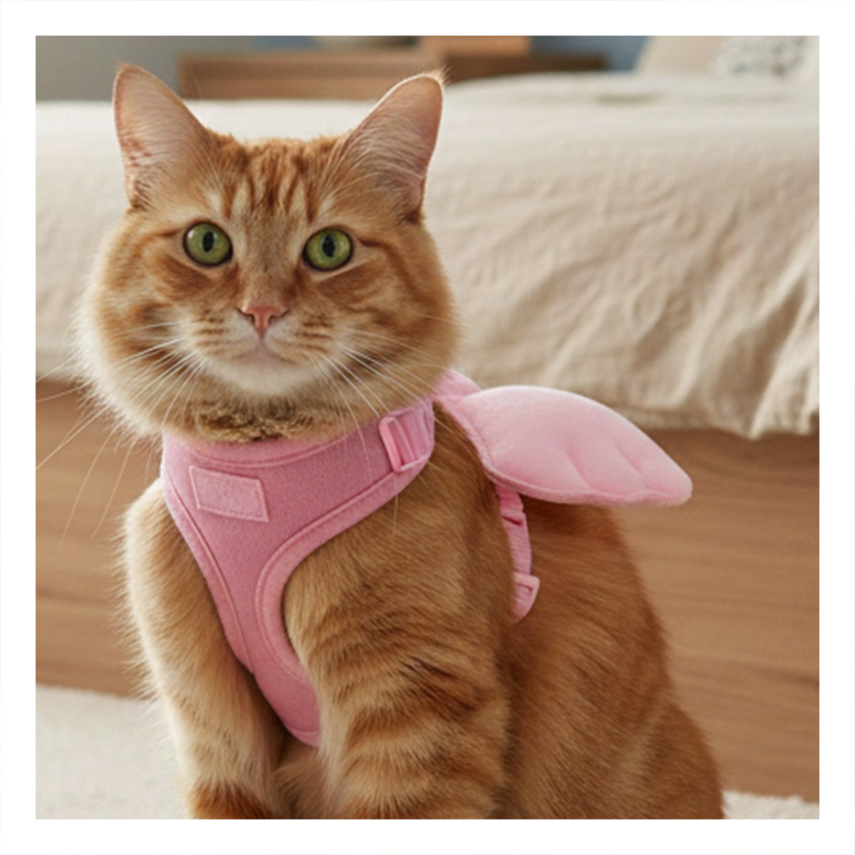 PACK4 CHALECO AJUSTABLE ROSADO PET CON ALITAS PEQUENAS PARA PASEO Y+PAPEL REGALO - 5