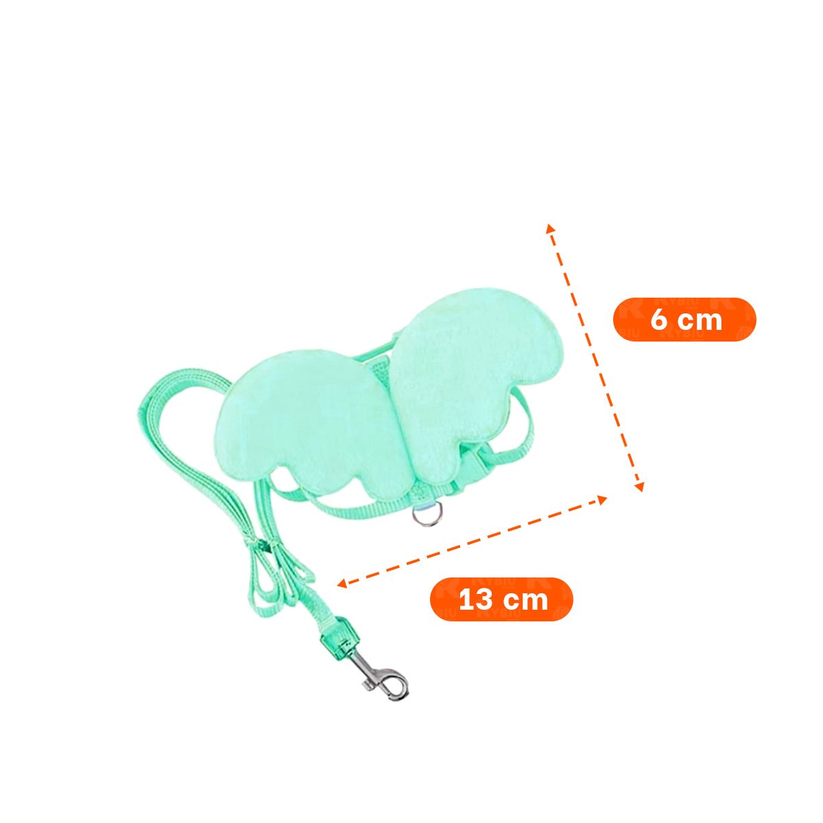 PACK4 PECHERA REGULABLE TURQUESA PET CON ALITAS PEQUENAS AJUSTABLE Y+REGALO STICKER - 4