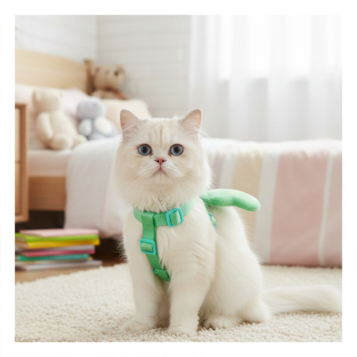 PACK4 PECHERA REGULABLE TURQUESA PET CON ALITAS PEQUENAS AJUSTABLE Y+REGALO STICKER - 5