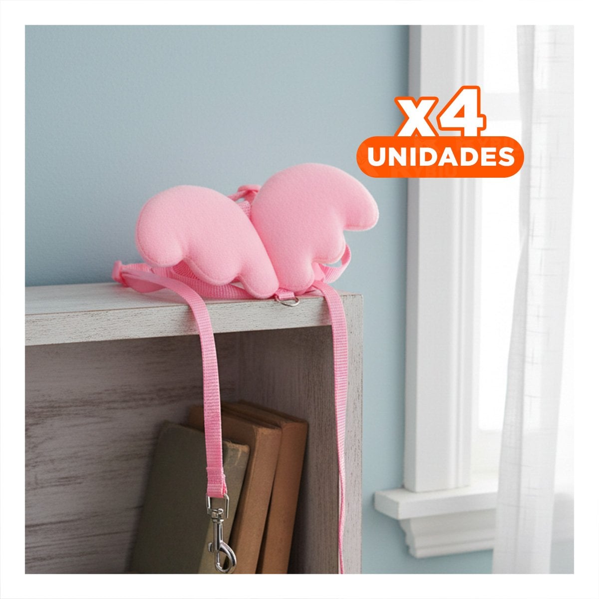 PACK4 ARNES REGULABLE ROSADO PET CON ALITAS DECORATIVAS PEQUENAS - 1