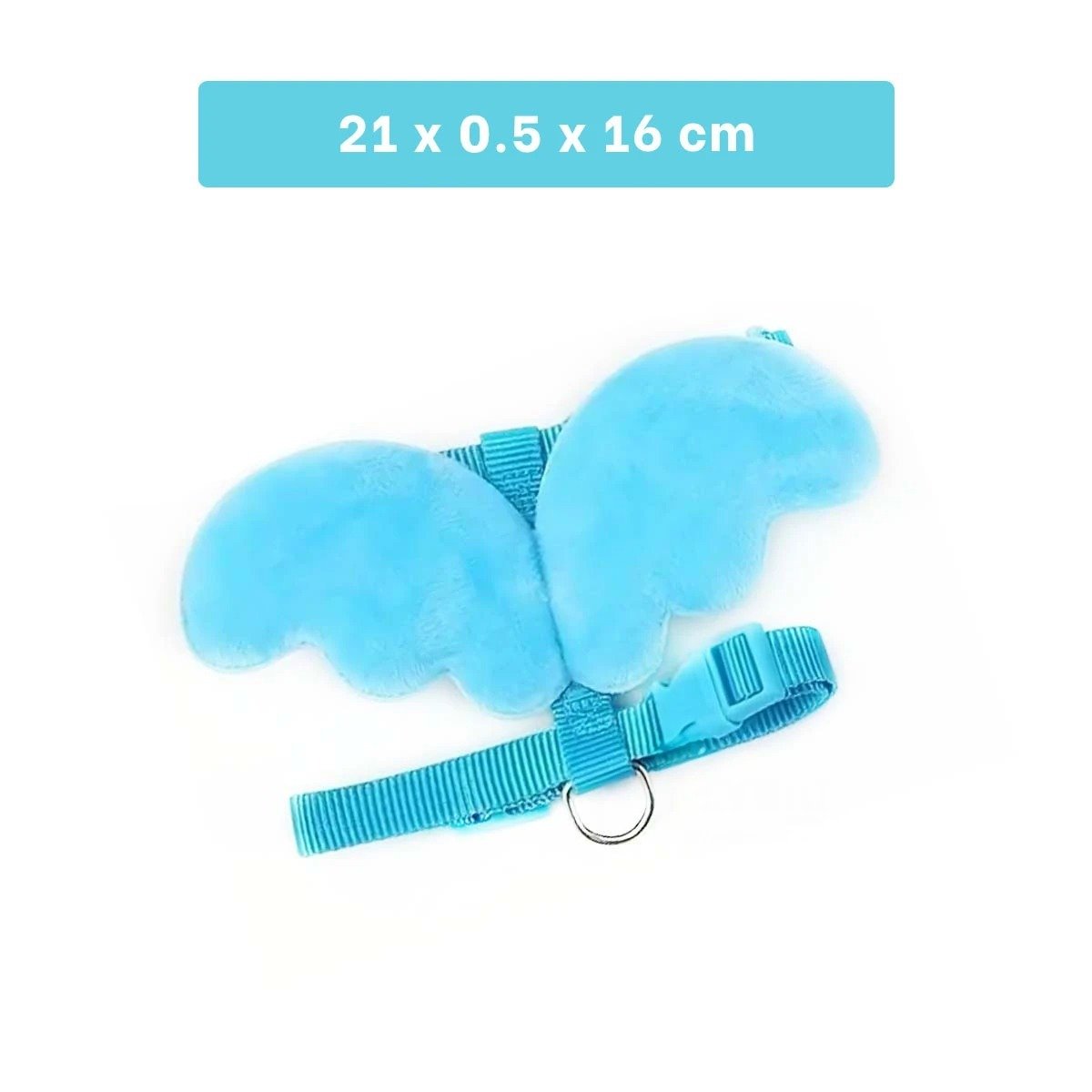 CHALECO AJUSTABLE PARA PERRO PEQUENO CON ALITAS CELESTES Y+REGALO STICKER - 4