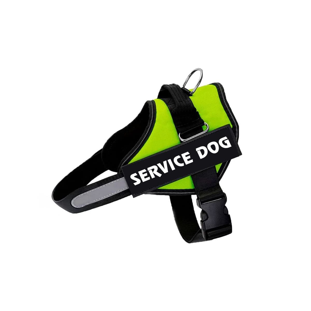 PACK2 CORREA PECHERA SERVICE DOG TALLA M VERDE RESISTENTE Y+REGALO STICKER - 2