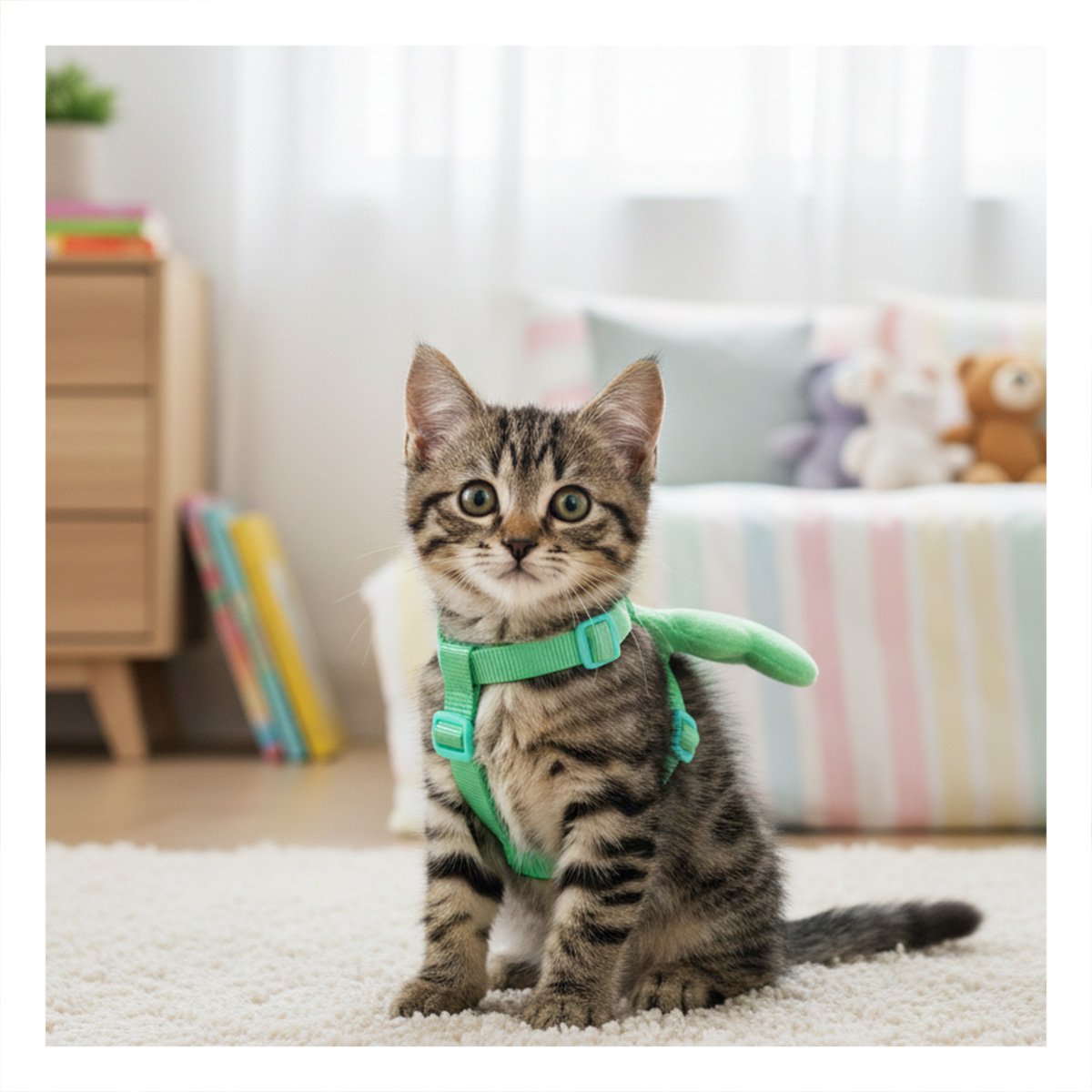PACK6 PROTECTOR AJUSTABLE TURQUESA PET CON ALITAS PEQUENAS COMODO Y+PAPEL REGALO - 2