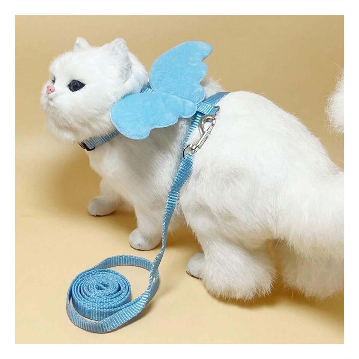 PACK12 HARNESS PET CON ALITAS PEQUENAS REGULABLE COLOR CELESTE Y+PAPEL REGALO - 3