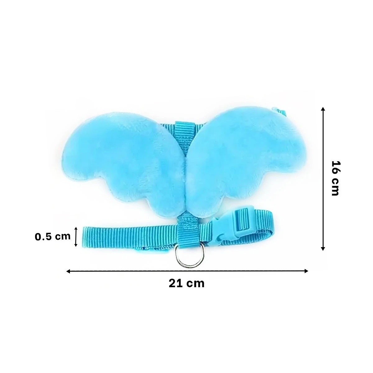 PACK12 HARNESS PET CON ALITAS PEQUENAS REGULABLE COLOR CELESTE Y+PAPEL REGALO - 4