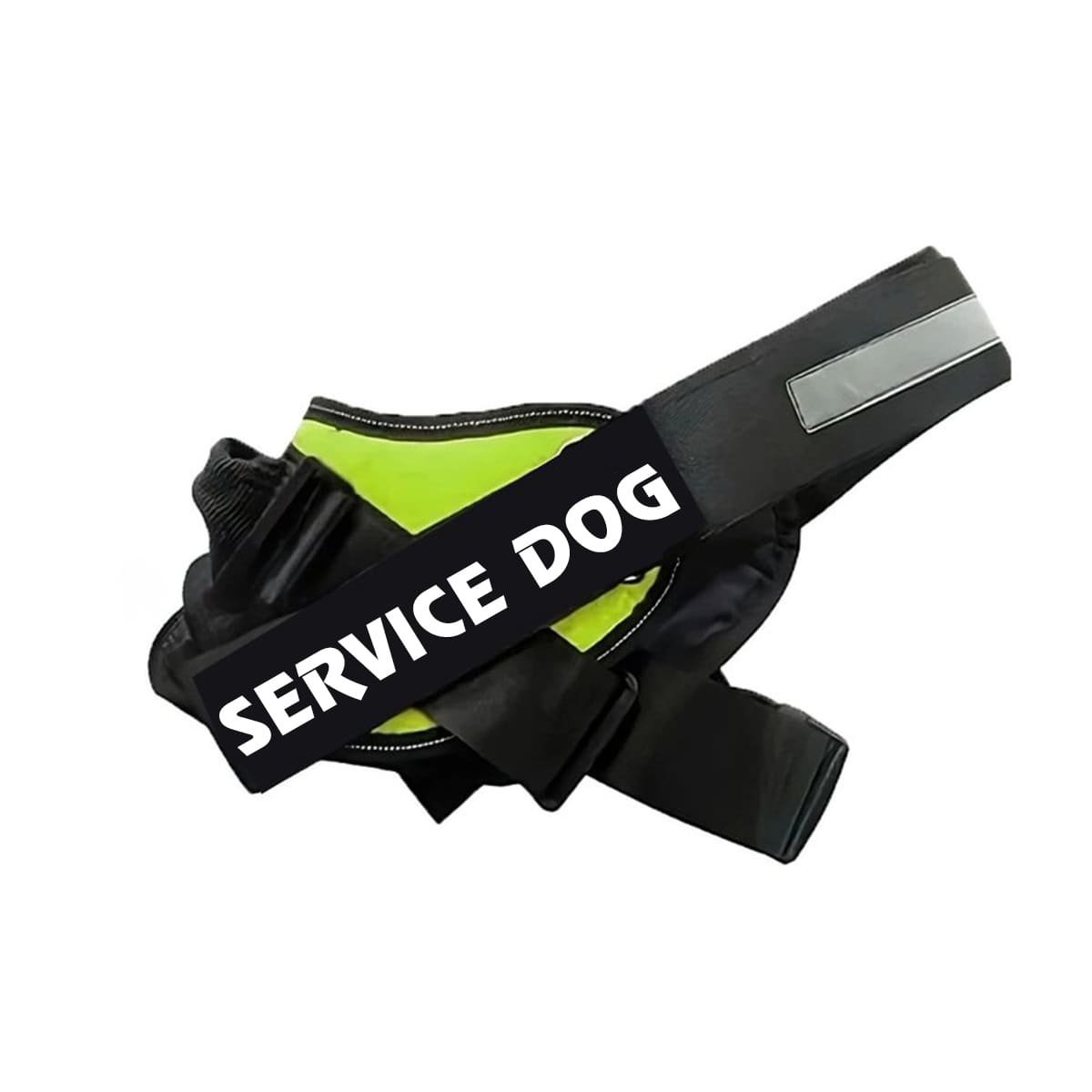 PACK4 CHALECO PECHERA SERVICE DOG TALLA M VERDE COMODO Y+PAPEL REGALO - 3