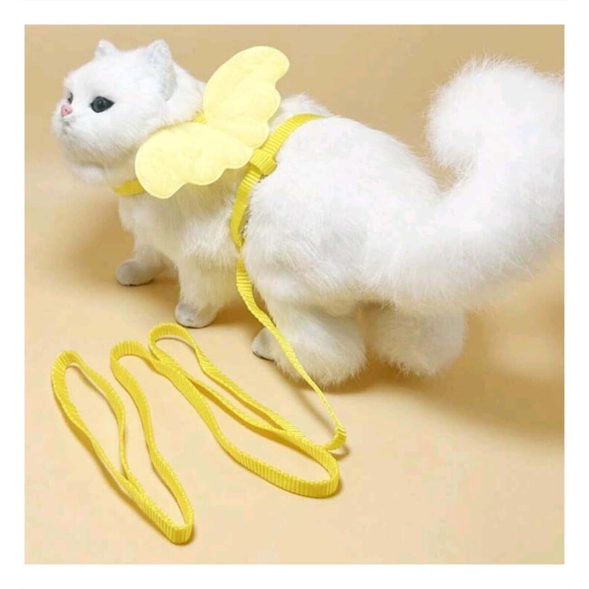 PACK12 PECHERA PET AMARILLO CON ALITAS PEQUENAS AJUSTABLE Y SEGURO Y+PAPEL REGALO - 3