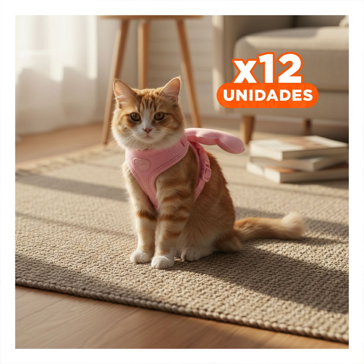 PACK12 CHALECO PET ROSADO CON ALITAS PEQUENAS LIGERO Y AJUSTABLE - 1