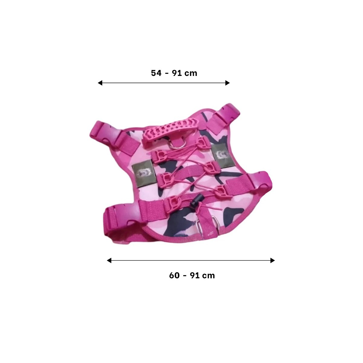 CHALECO PARA PERRO ROSADO TALLA L CON SUJECION SEGURA Y TELA RESISTENTE Y+LIGAS REGALO - 4