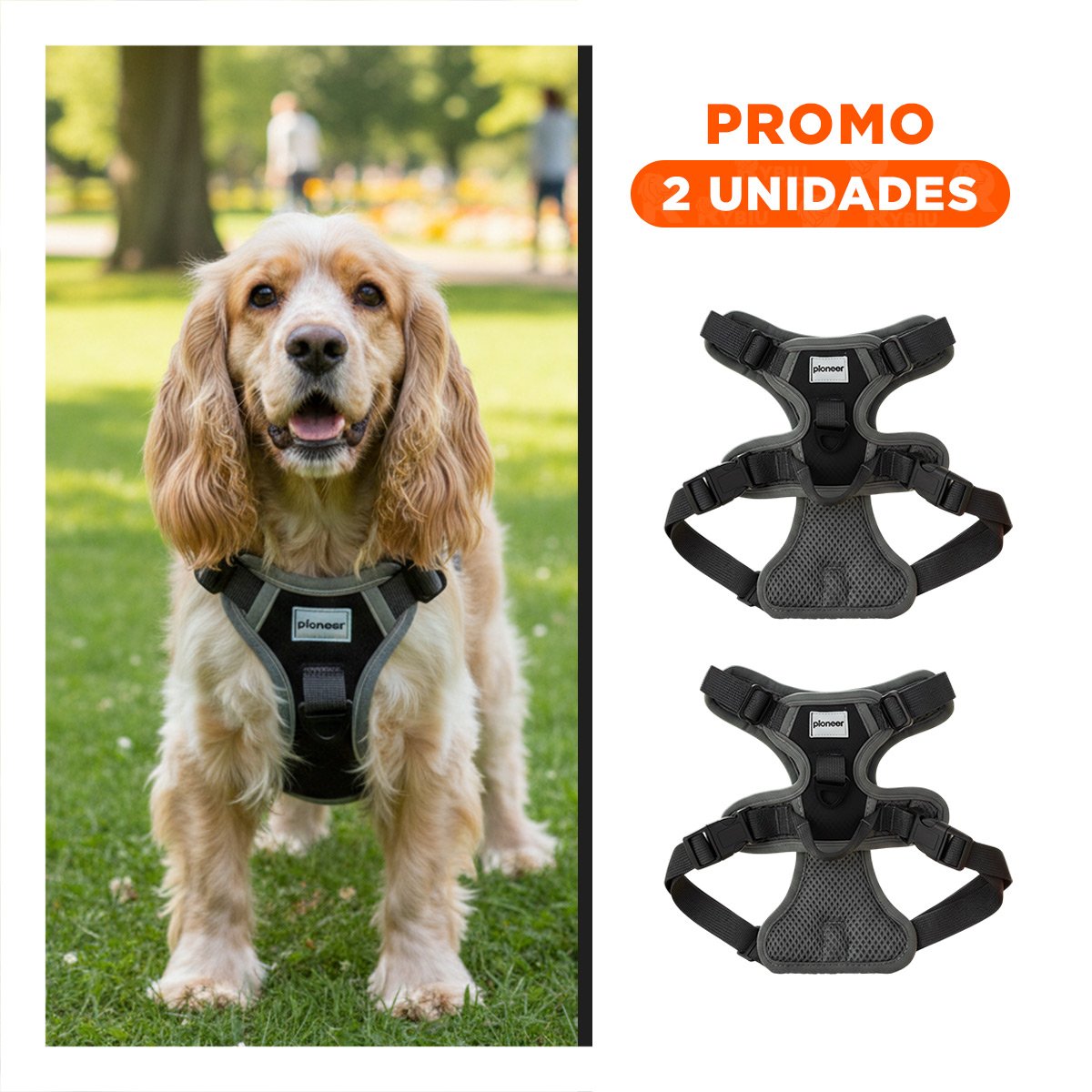 PACK2 COLLAR PARA PERRO NEGRO TALLA M CON MATERIAL SUAVE Y CONFORT DIARO - 1