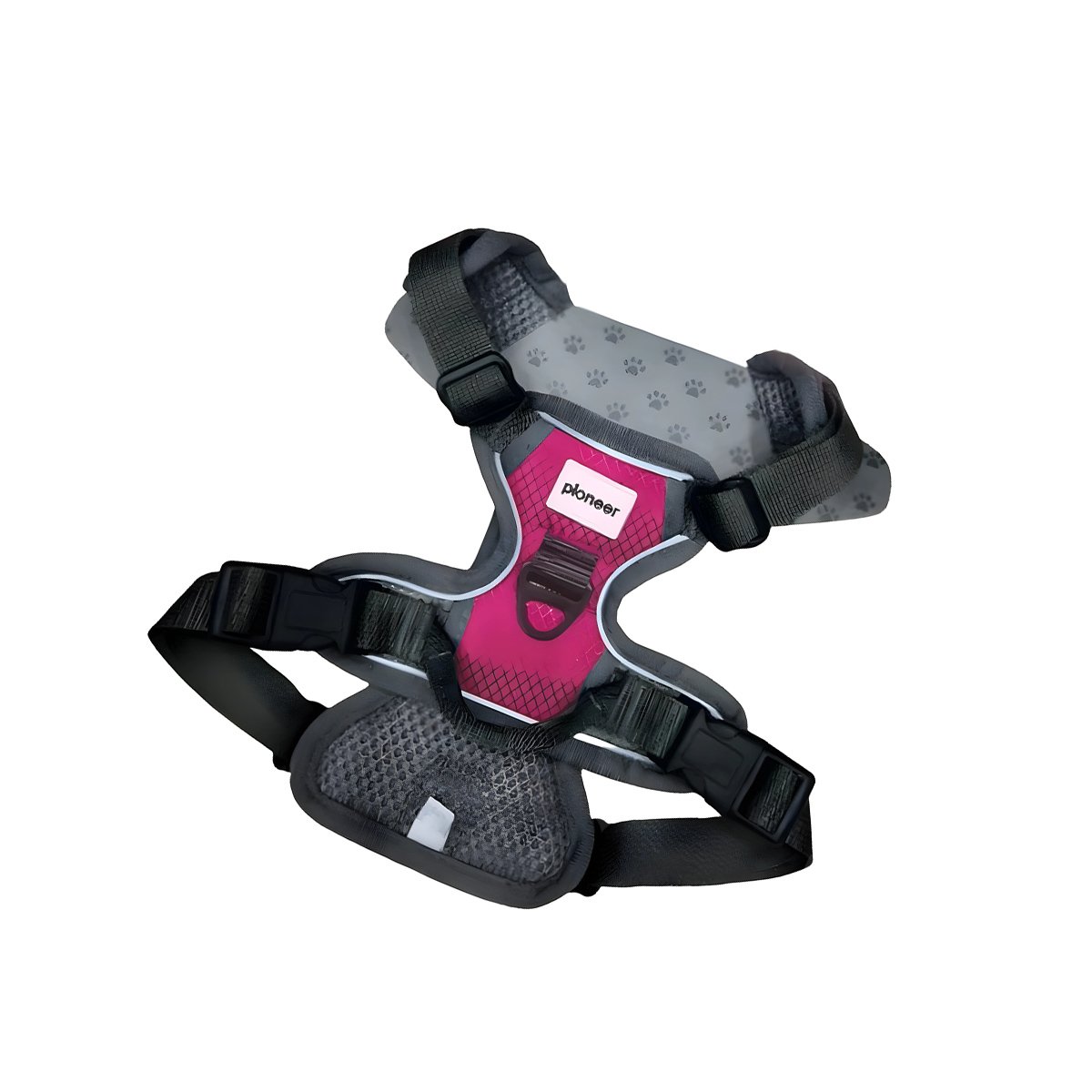 CORREA CON PECHERA PARA PERRO FUCSIA CON AJUSTE COMODO Y DURABLE Y+PAPEL REGALO - 1