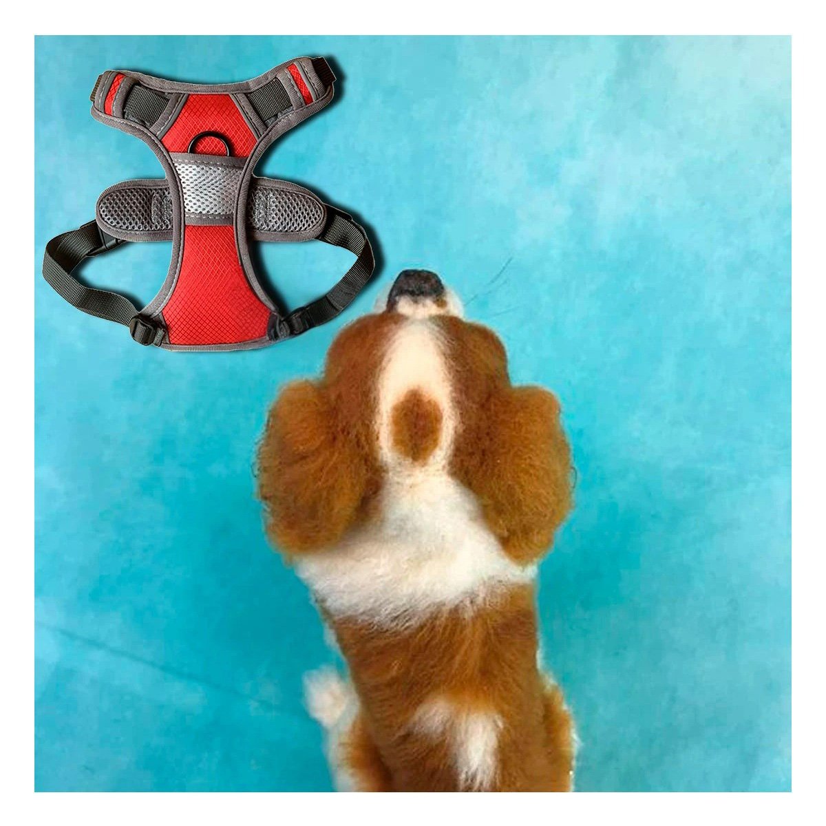 PACK4 CHALECO REFLECTANTE PARA PERRO ROJO TALLA M MEJOR SEGURIDAD EN CAMINATAS NOCTURNAS - 3