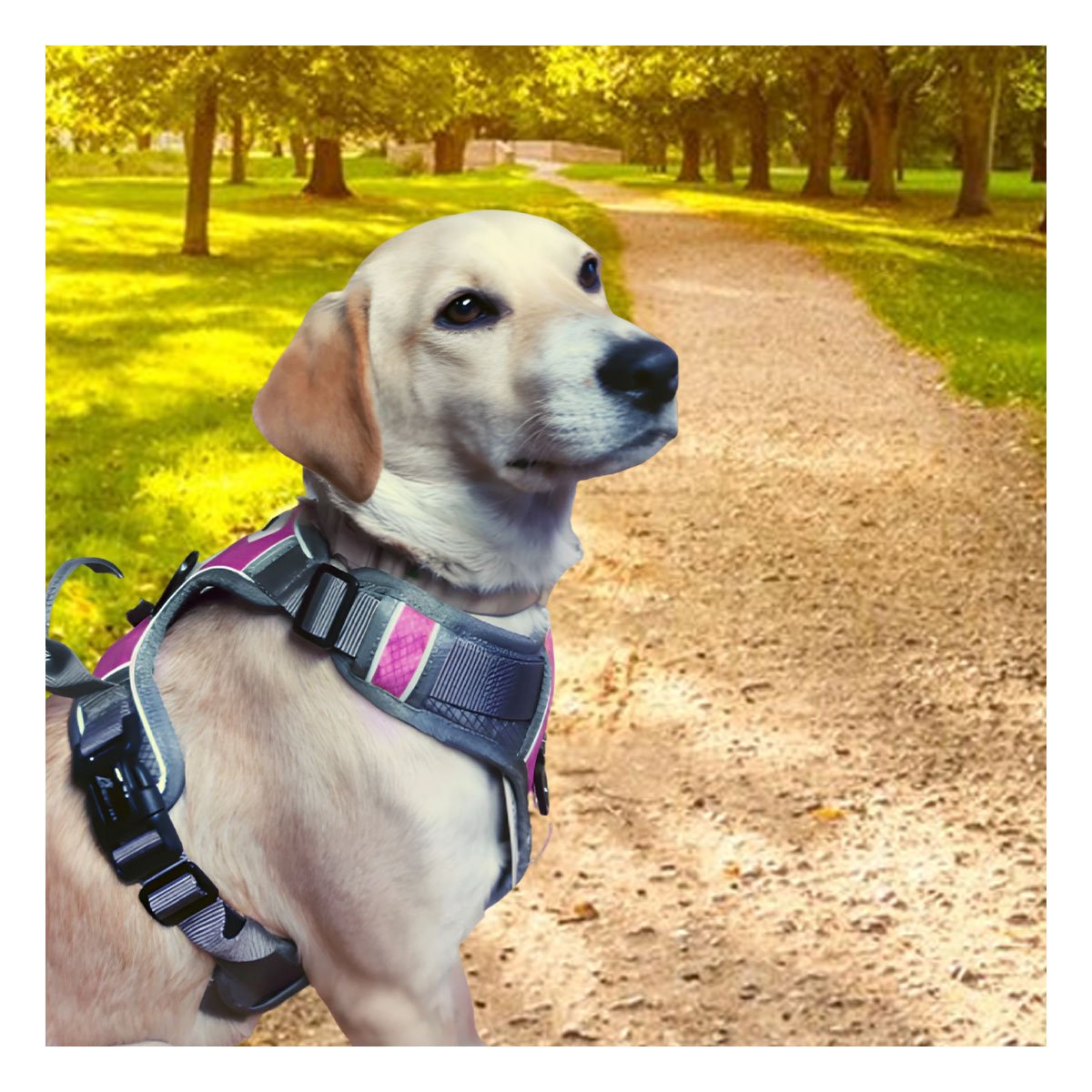 FAJA PARA MASCOTA AJUSTABLE CON TELA RESISTENTE Y SUJECION CONFORTABLE Y+REGALO STICKER - 2
