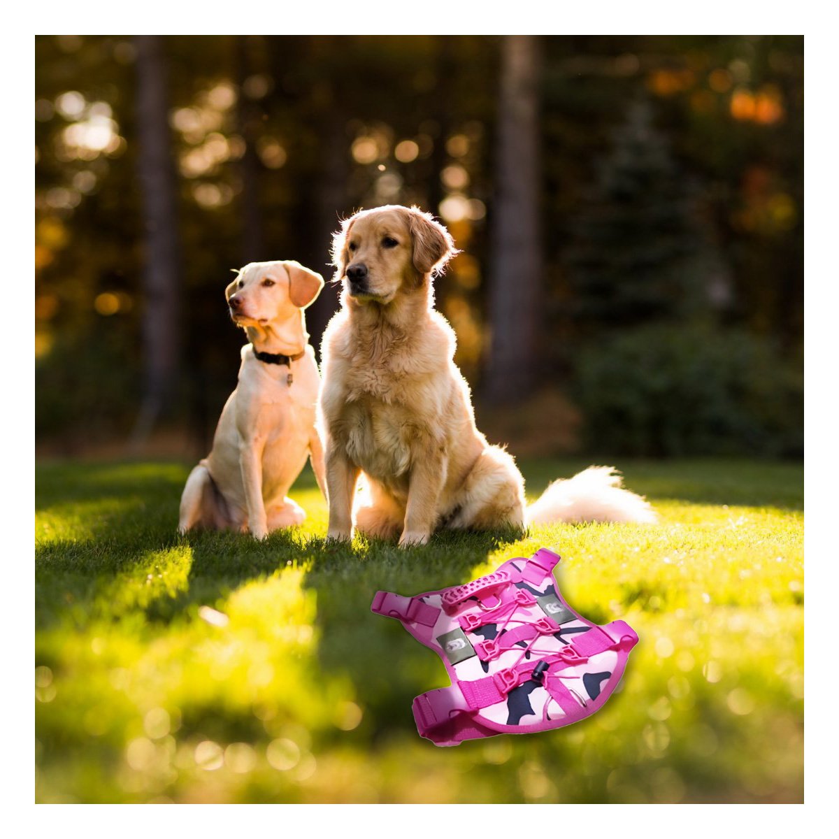 PACK2 CHALECO PARA PERRO ROSADO TALLA L CON CORREAS AJUSTABLES Y+PAPEL REGALO - 5
