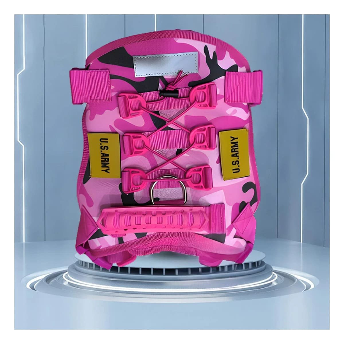 PACK6 CHALECO PARA PERRO ROSADO TACTICO TALLA XL AJUSTABLE Y COMODO Y+REGALO STICKER - 5