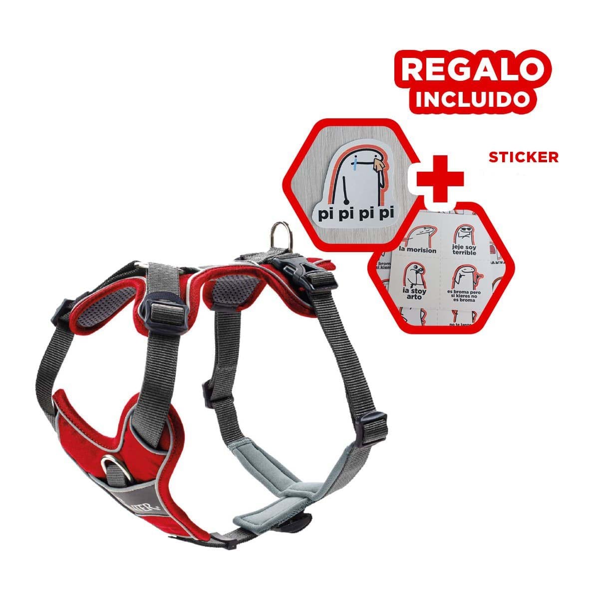 ARNES PARA PERRO CON MATERIAL SUAVE Y AJUSTE CONFORTABLE PARA CAMINATAS Y+REGALO STICKER - 1
