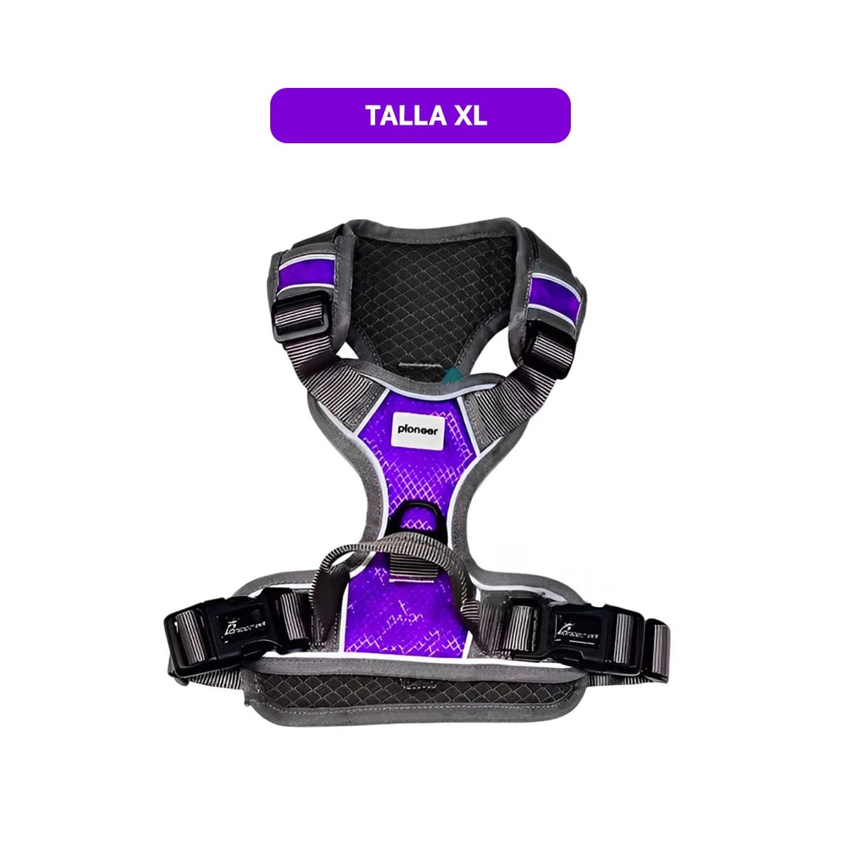 CHALECO PARA PERRO MORADO TALLA XL SEGURO Y CONFORTABLE Y+POST IT - 4