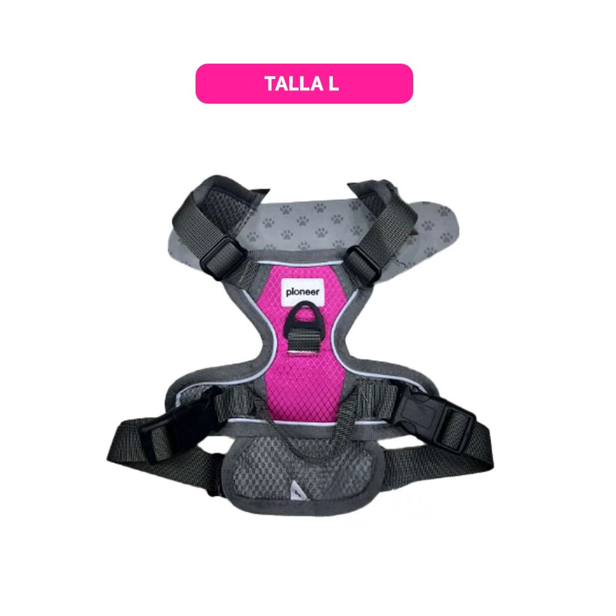 PACK2 PECHERA PARA PERRO FUCSIA TALLA L LIGERA Y DURABLE PARA PASEOS Y+PAPEL REGALO - 4