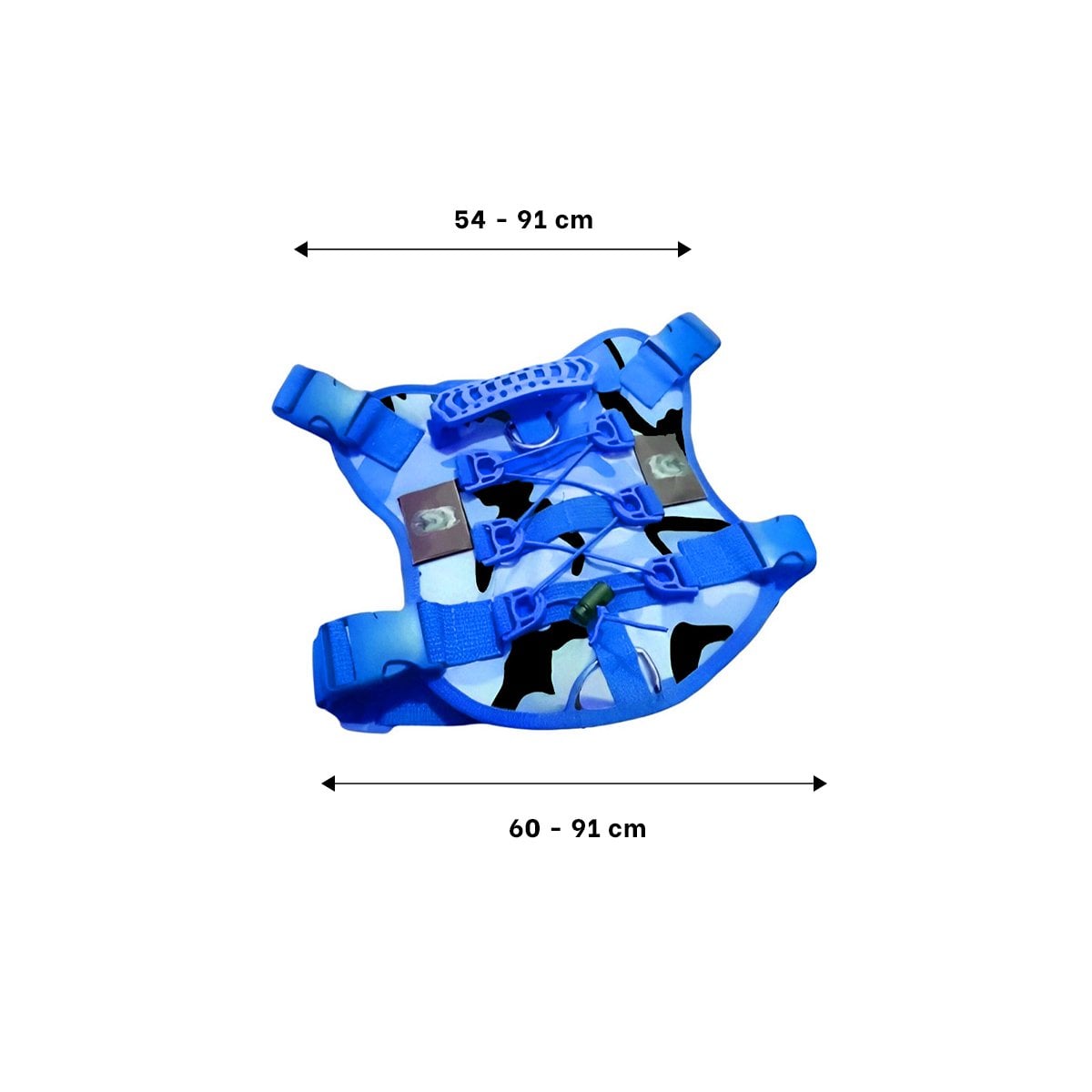 PACK6 PECHO AJUSTABLE PARA PERRO AZUL CON CHALECO RESISTENTE Y COMODO - 4