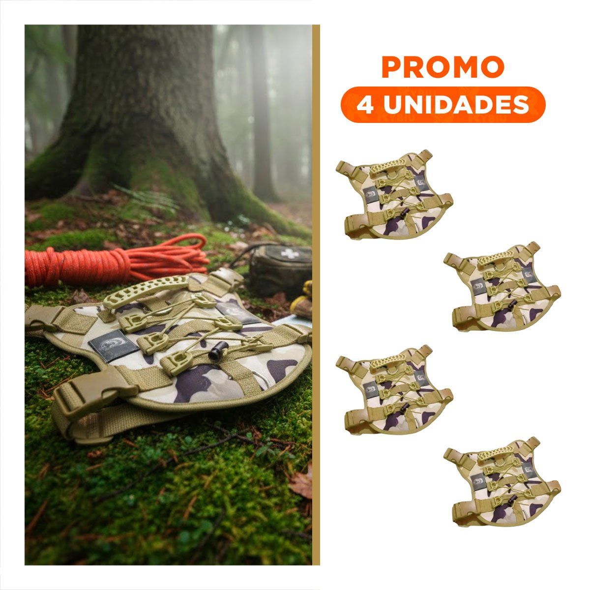 PACK4 ARNES OUTDOOR PARA PERRO VERDE CLARO TALLA XL RESISTENTE Y COMODO Y+REGALO STICKER - 1