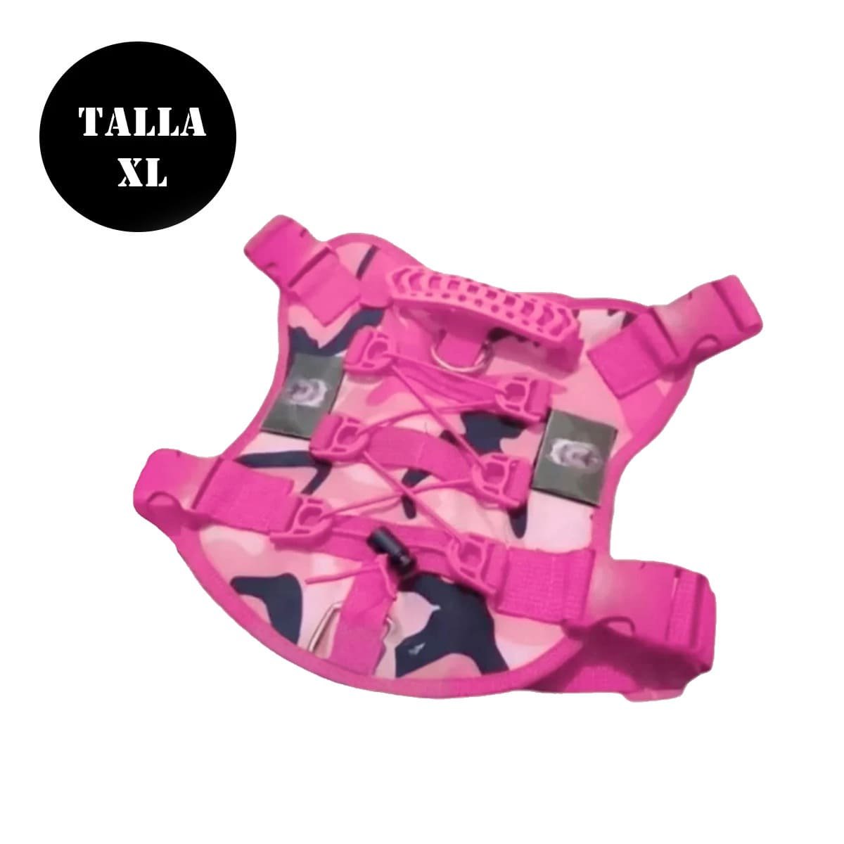 PACK4 EQUIPO PARA PERRO ROSADO TACTICO TALLA XL COMODO PARA PASEO Y+PAPEL REGALO - 4