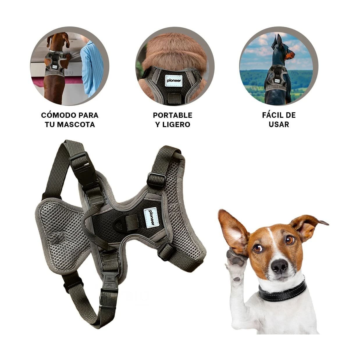 VESTIMENTA CON PECHERA PARA PERRO AJUSTABLE Y FACIL DE COLOCAR - 3