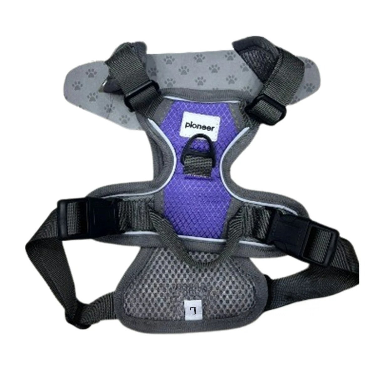 CHALECO AJUSTABLE PARA PERRO MORADO TALLA L SEGURO Y RESISTENTE Y+REGALO STICKER - 3