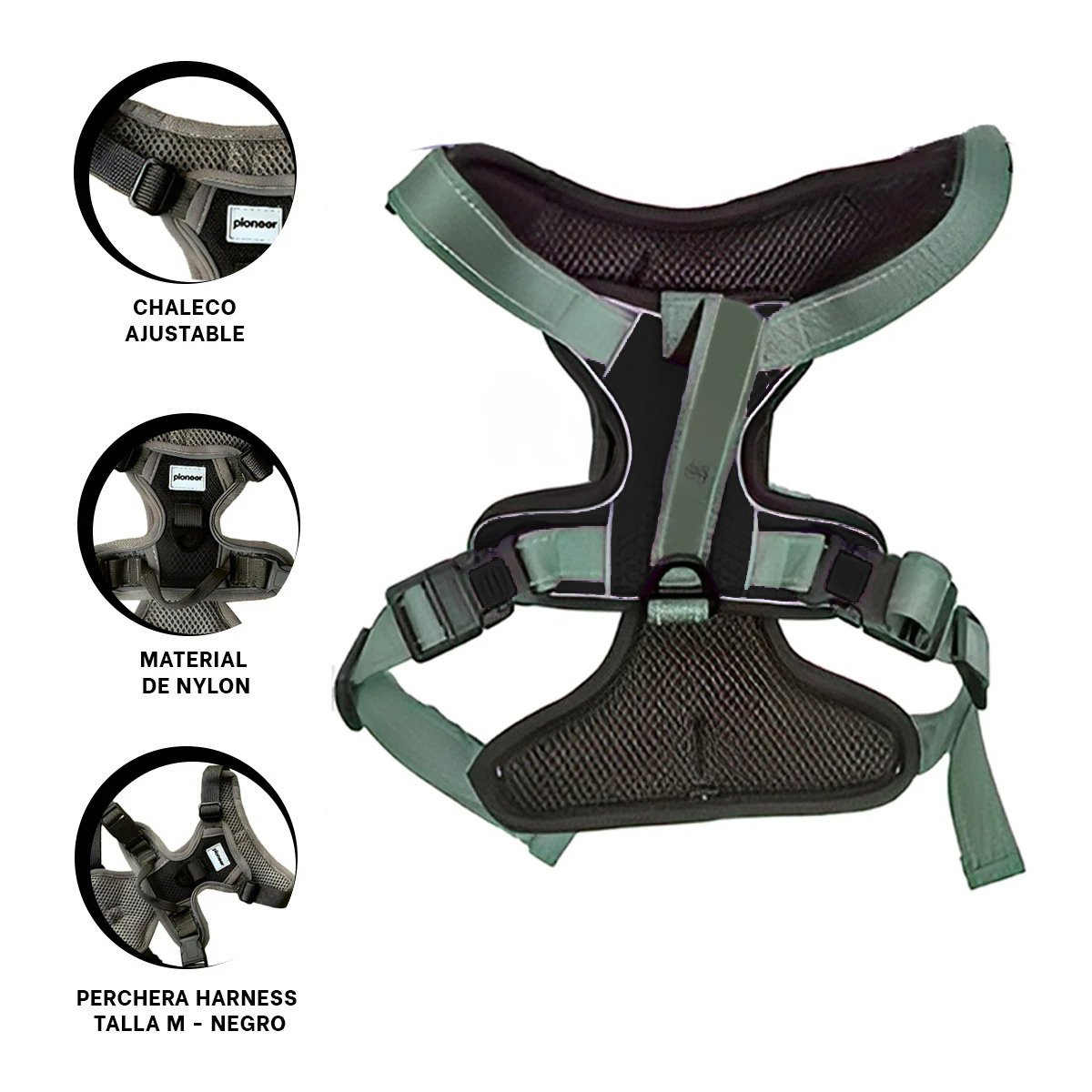 EQUIPO PARA PERRO NEGRO TALLA M CON RESISTENCIA Y COMODIDAD GARANTIZADA - 3
