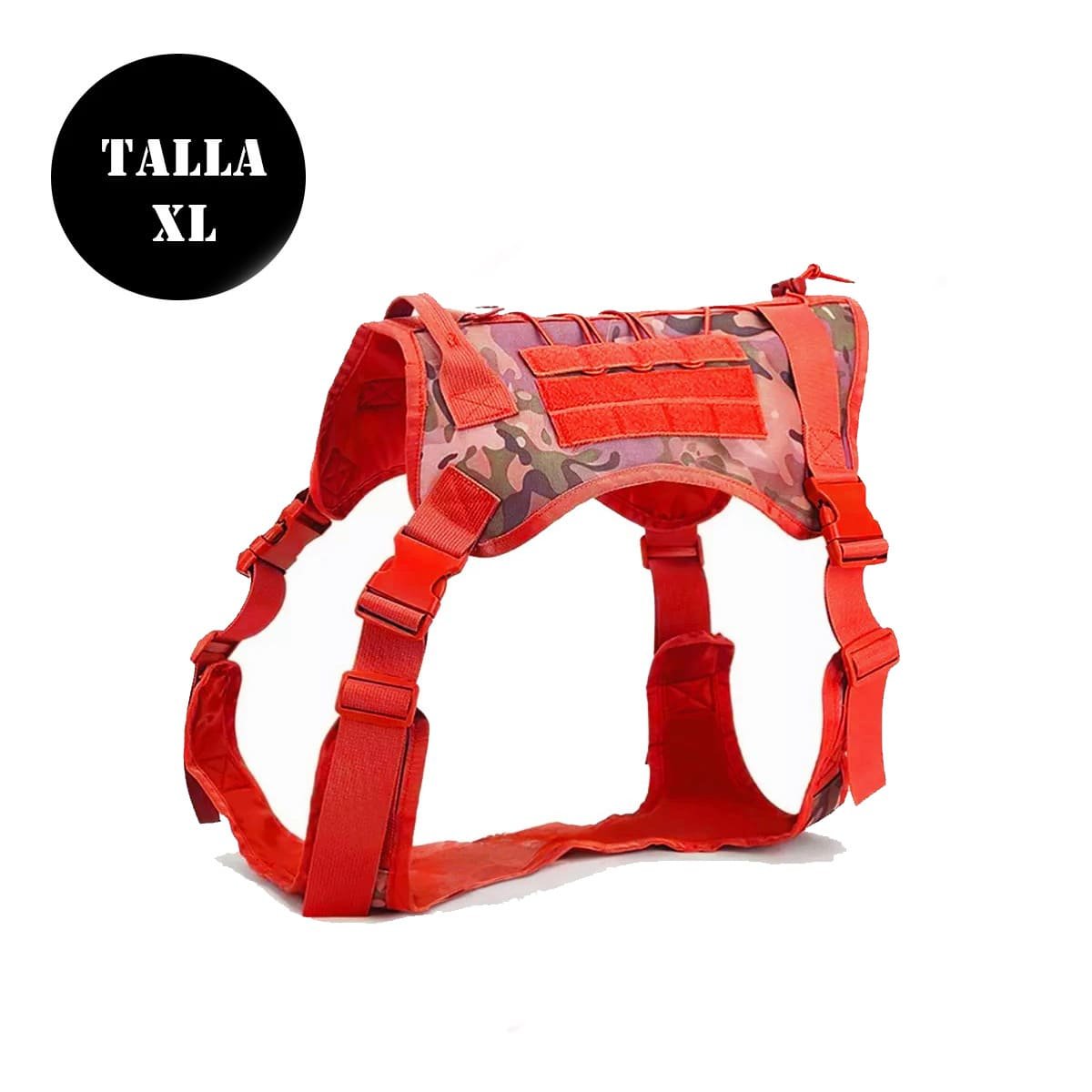 ACCESORIO PARA PERRO TACTICO ROJO COMODO Y SEGURO PARA PASEOS DIARIOS Y+LIGAS REGALO - 4